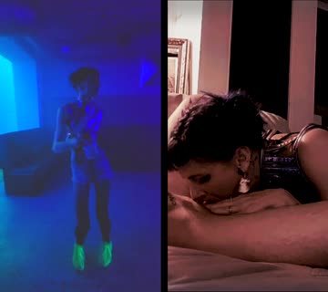 before and during/after throatpie