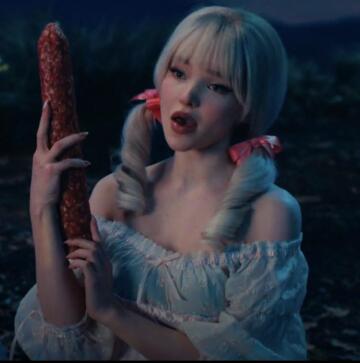 “awww that’s adorable that you think i’d let something so pathetic fuck me- i need a cock like this to pleasure me”- dove cameron