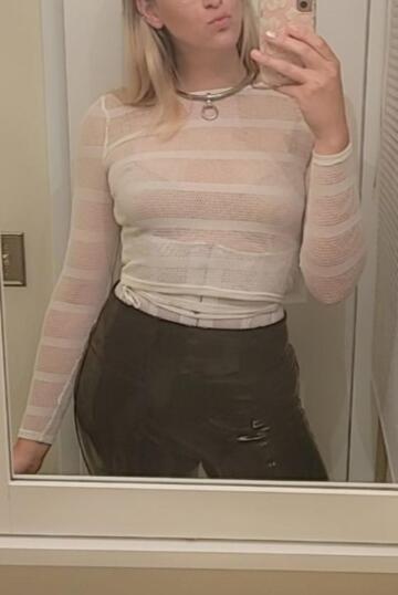one of my favorite outfits for when i go in public collared.