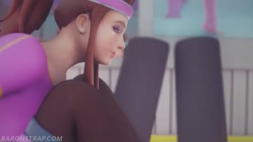 brigitte and sombra at the gym *full video 7 mins* (baronstrap) [overwatch]