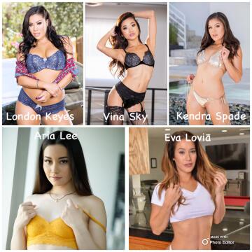 here are my top 5 asian pornstars of all time. you get to pick one to fuck, the rest you have to get rid of. who are you picking?