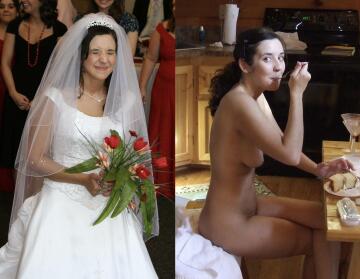 bride and 1 year anniversary cake