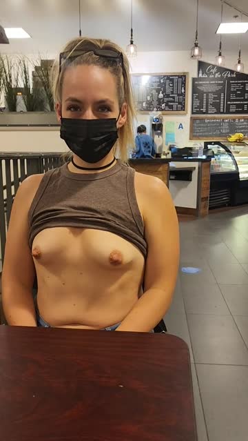 dared to [f]lash at the cafe while the barista makes me coffee.