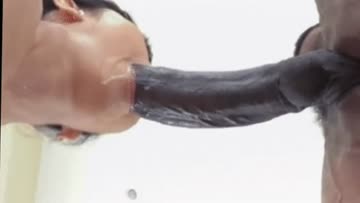 can barely fit it in her mouth