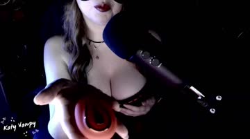 busty vampire cosplay asmr with big tits teasing