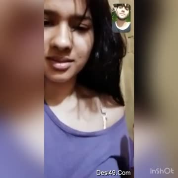 a cute gf on video call showing her reaction ❤️❤️❤️❤️