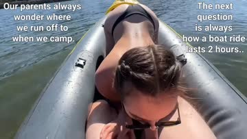 camping boat ride