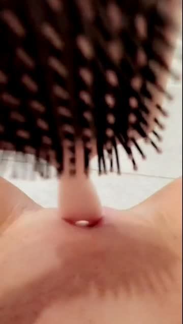 pov masturbation with hairbrush