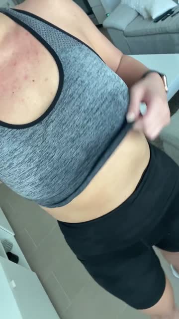 just finished a sweaty workout.. who wants to shower with me? [f]