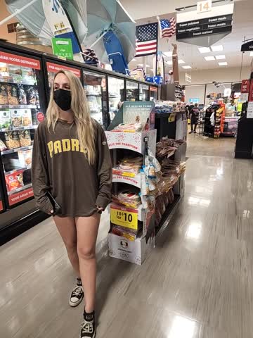 dared to show what's under my hoodie at the grocery store.(f)