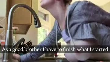 fucking my sis over the sink