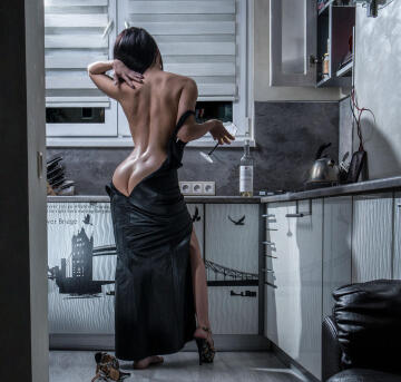 black dress coming off