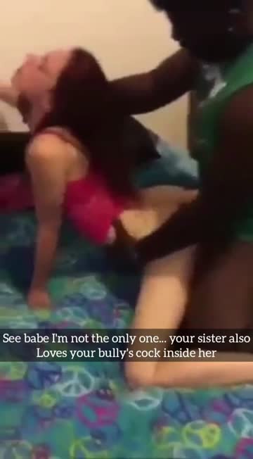 gf sends a video of bully fucking my sister
