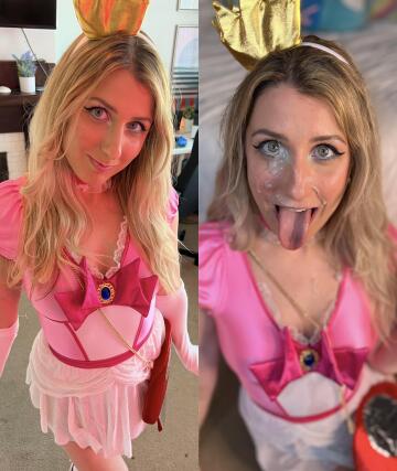 cum covered princess
