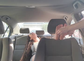 my feet were deliciously trapped in the headrest
