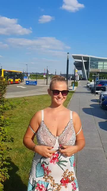 how do you think someone from a plane taking off or landing would see my big boobs. heh