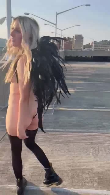 making videos at the parking garage