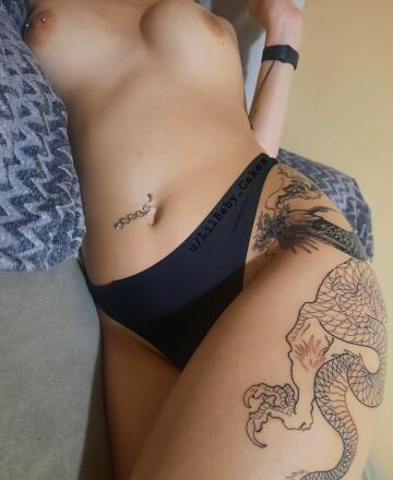 pierced nipples and tattoos are a sluts best friend. 😘