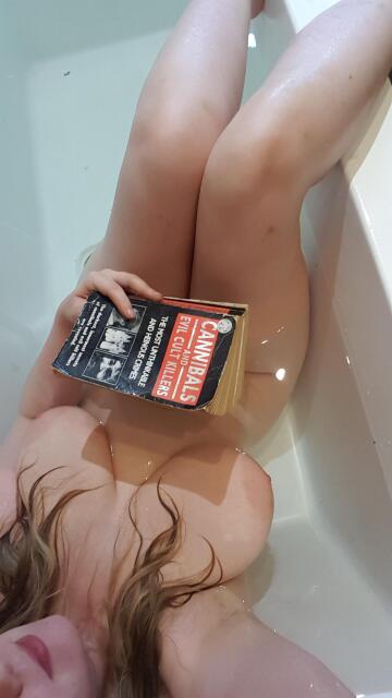 nothing more relaxing than some true crime in the bath 😅