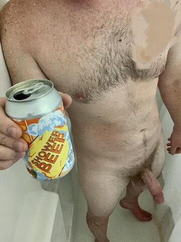 having a shower beer called “shower beer”… how could i resist?