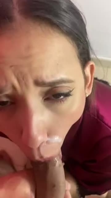 babe loves cum taste