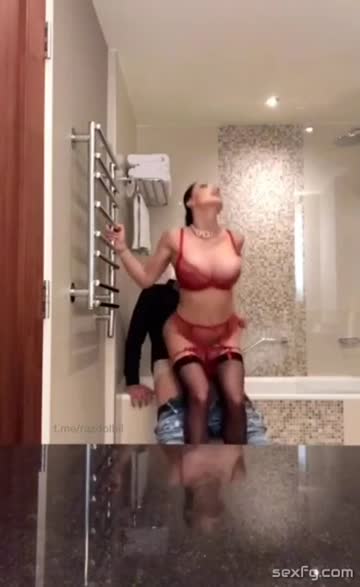 mom and i use the bathroom because the door locks