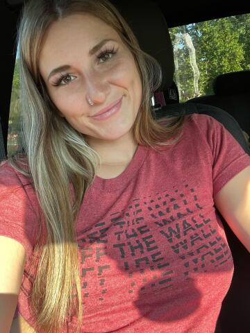 braless in my vans t shirt. they are bouncing all over the place today