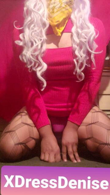 wearing my girlfriends dress , her younger sisters panties and my moms stockings