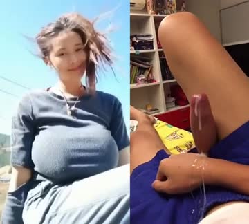 super busty braless asian triggers huge messy load from big cock...