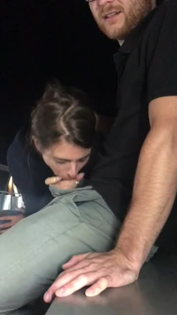 eating cum on a bridge!