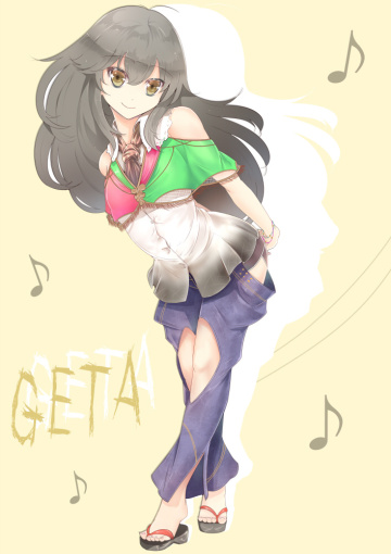cute girl in geta [original]