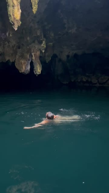 skinny dipped at the cenote in mexico