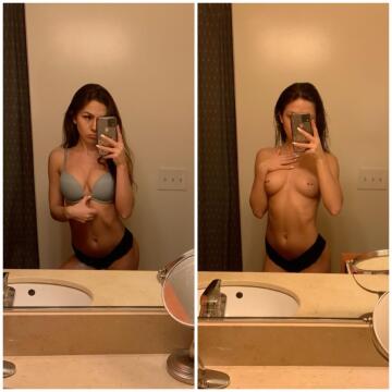 before and after my shower 🤗