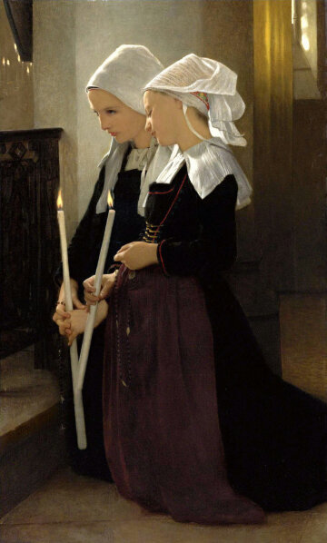 prayer at sainte anne d'auray, william-adolphe bouguereau, 1869 [1268 x 2106]