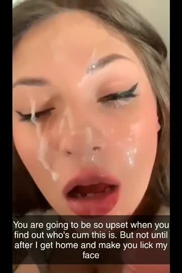 cheating cuckold cum facial porn gif by betacuck33