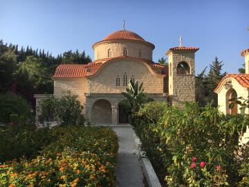 the monastery of st. george alamanou. cyprus, limassol. built in the 12th century, yet looks as new as ever!