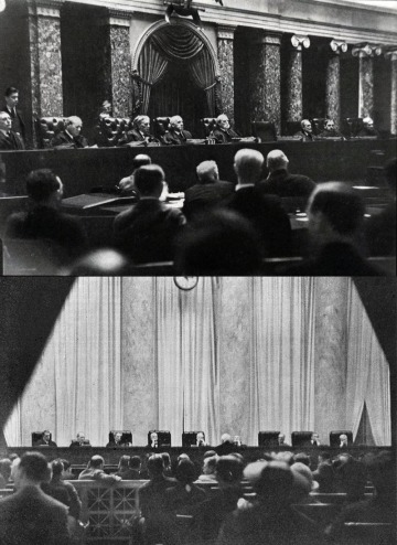 these are the only two photographs of the us supreme court while in session, as cameras are banned. the first photo was shot in 1932 by a german photographer named erich salomon. the second was shot in 1937 by an unnamed young woman. [800×1098]