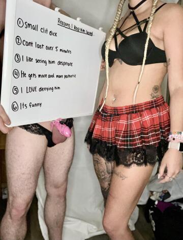 read the white board :) [domme]