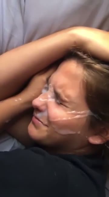 covered all over her face