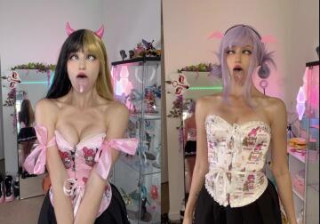 twins side by side ahegao video has been edited, here’s a screenshot! if this gets some love i’ll post it monday!
