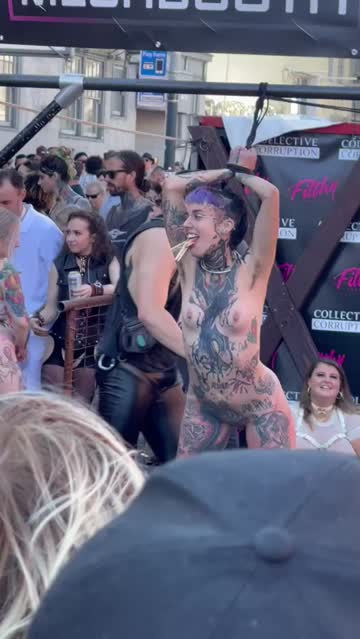 nude inked performer punished at folsom street fair 2022