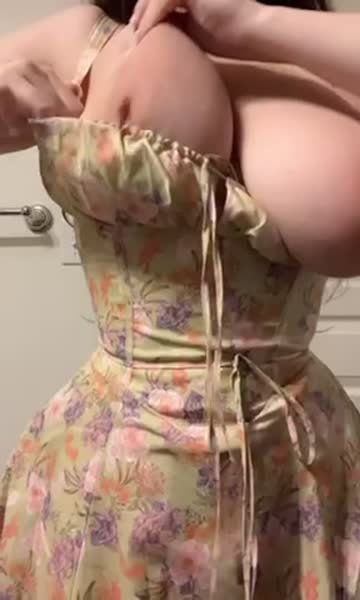 wish girls with huge tits like me could let them go free in dresses