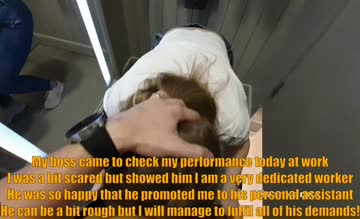 surprise check by her boss earned your girl a promotion!