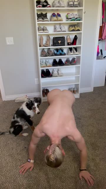 working out with a pup: