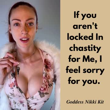 chastity caption by femdom goddess nikki kit