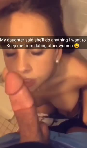 good thing she takes after her mother~ i only miss that whore cus she's gave the best blowjob ever! but now i have this little slut~