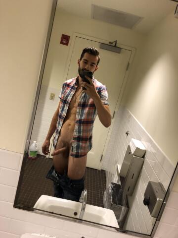 work bathroom is my hideaway when feeling naughty