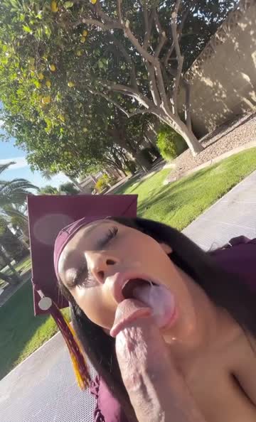 her diploma isnt the only thing she received this day