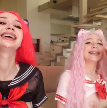 kawaii schoolgirls sharing cum