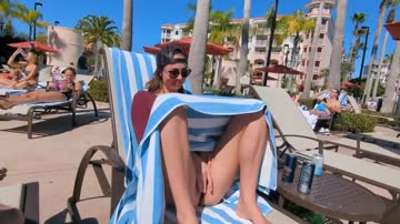 masturbating poolside